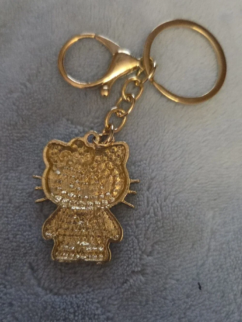 Keychain Hello Kitty Gold-tone Pink & Purple Crystal NWOT